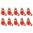 thumbnail image 5 of 10Pcs/lot Right Angle RCA Male to Female Connector Audio AV Elbow Plug Jack Extender 90 Degrees L Shape RCA Adapter Plug, 5 of 5