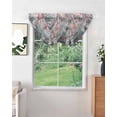 thumbnail image 2 of Waterfall Valances for Windows, Pink Teal Forest Kitchen Sheer Valance Curtains, Modern Oil Painting Art Rod Pocket Elegant Swag Valances for Living Room Bedroom, 47.2"x38.5", 1 Panel, 2 of 8