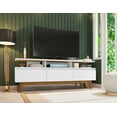 thumbnail image 4 of Manhattan Comfort Yonkers Wood TV Stand for TVs up to 65" in White, 4 of 5