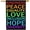 Rainbow, variant on Lanola Kindness Peace Equality Love Inclusion Hope Diversity House Flag 28x40 Inch LGBT Rainbow Large Yard Garden Flag Double-side Banners for Patio Lawn Outdoor Decor