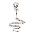 thumbnail image 1 of Crystal Snake Belly Piercing Button Bar Rings/ Navel Rings Dangle Rings For Men, 1 of 5
