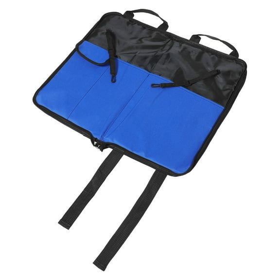 SEWCHICS Portable Blue Drumstick Storage Bag for Jazz Dumb Sticks with Detachable Strap