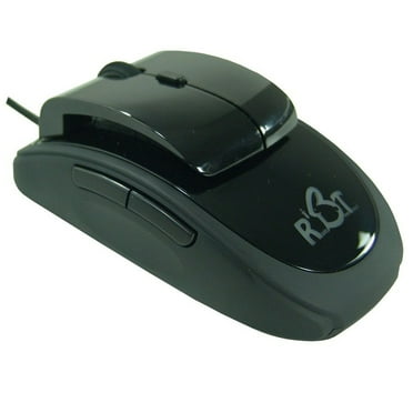 Quadraclicks RBT Rebel Real 1.112 Finger Resting Ergonomic Mouse Wired, Black