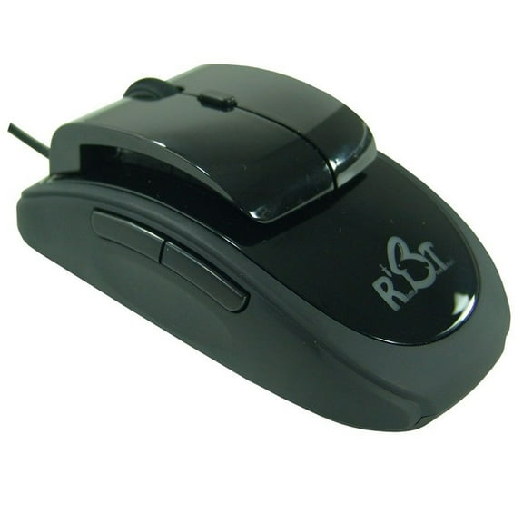 Quadraclicks RBT Rebel Real 1.112 Finger Resting Ergonomic Mouse Wired, Black