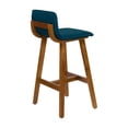 thumbnail image 5 of Home Square Low Back Barstool with Wood Legs in Teal Blue - Set of 4, 5 of 11