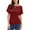 Wine Red, variant on Womens Casual T Shirts Dolman Short Sleeve Shirts Boat Neck Ruched Tops Summer Lightweight Tops