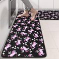 thumbnail image 2 of Kitchen Rugs Sets Of 2,Black Pink Unicorn Pattern Anti Fatigue Kitchen Mat Rugs Non Slip Washable,Decorative Kitchen Floor Mats for Kitchen,Sink,Laundry,17"x47"+17"x47", 2 of 5