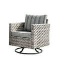 thumbnail image 2 of Ovios 1 Pieces Outdoor Patio Furniture Wicker Swivel Chair with Cushions for Backyard, 2 of 5