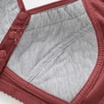 thumbnail image 6 of Bigersell Front Opening Bras for Senior Women Push up Padded Bra No Underwire V-Neck Comfortable Soft Bra Snap Front Closure Bras for Women Everyday Wireless Bras Underwear A-3-Wine L, 6 of 7