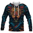 thumbnail image 4 of Sudadera con capucha vintage para hombre, estampado 3D de león, manga larga, otoño, moda urbana, ropa deportiva pop hip hop, 6XL, 4 of 5