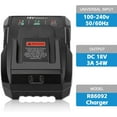 thumbnail image 2 of 18V R86092 Fast Lithium Battery Charger Compatible with Ridgid 18 Volt Battery R840083 R840085 R840086 R840087, 2 of 7