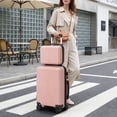 thumbnail image 2 of Ktaxon Luggage Set 2 Piece Carry-on, PP Hard Shell Suitcase 14" 20" Luggage Sets Spinner Wheels, Rose, 2 of 9