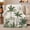 Misty Palms, variant on Tropical palm leaves botanical cream Flannel Blanket for bedroom sunroom living room reading nook Home Decor coastal greenery palm garden art Gift for plant lovers