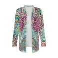 thumbnail image 6 of Garronmavis Long Sleeve Open Front Shirts for Women Cardigan Sweater Lightweight Cardigan with Pockets Size Sweater Coats Fall Cover Up Mandalay Flowers, 6 of 6