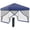 Blue, variant on Outsunny 10' x 10' Pop-Up Canopy Tent Outdoor Party Tent with Mesh Sidewalls, 3-Level Adjustable Height, Roller Bag, Silver
