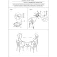 thumbnail image 2 of Sumdeal Classic Design Round Dining Room Set for 4,Medieval Style Dining Room Table with 4 Chairs Cushion Fabric Upholstery Seat，Black, 2 of 7
