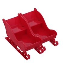 SOPOTUTU 2Pcs Small Red Santa Sleigh Bowls for Christmas Village Display and Office Decoration