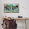 thumbnail image 3 of Stupell Industries Rooster and Hen Foraging Animals Painting Gray Floater Framed Canvas Art Print Wall Art, 17 x 21, Set of 2, 3 of 10