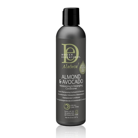 Natural Moisturizing & Super Detangling Sulfate-Free Conditioner with Natural Shea Butter and Coconut Milk-Almond & Avocado Collection, 8oz., BEST FOR DRY.., By Design