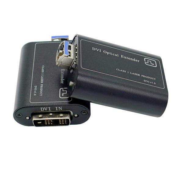 Transwan 4K DVI Fiber Extender to 10 Kilometers (6.2 Miles) on 1 Core SM Fiber, Supports Uncompressed Signal, EDID Adapts to The Different DisplaysKinect Devices & HD Camera etc