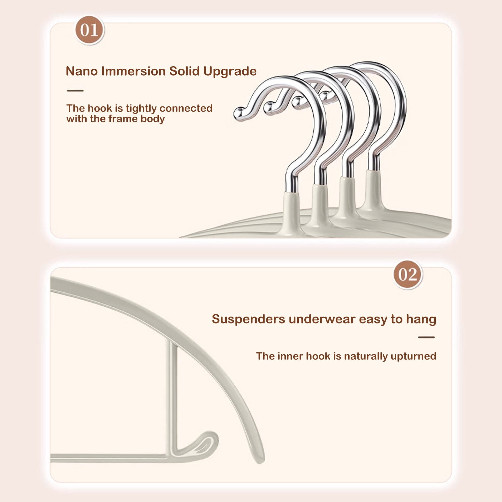 Tyidzon Clothes Hangers 10 Pack, Non Slip Metal Sweater Clothes Hangers No Shoulder Bump 16 Inch Heavy Duty Durable Coat Hanger for Closet, Suit, Dress, Jacket, Pant, Shirt