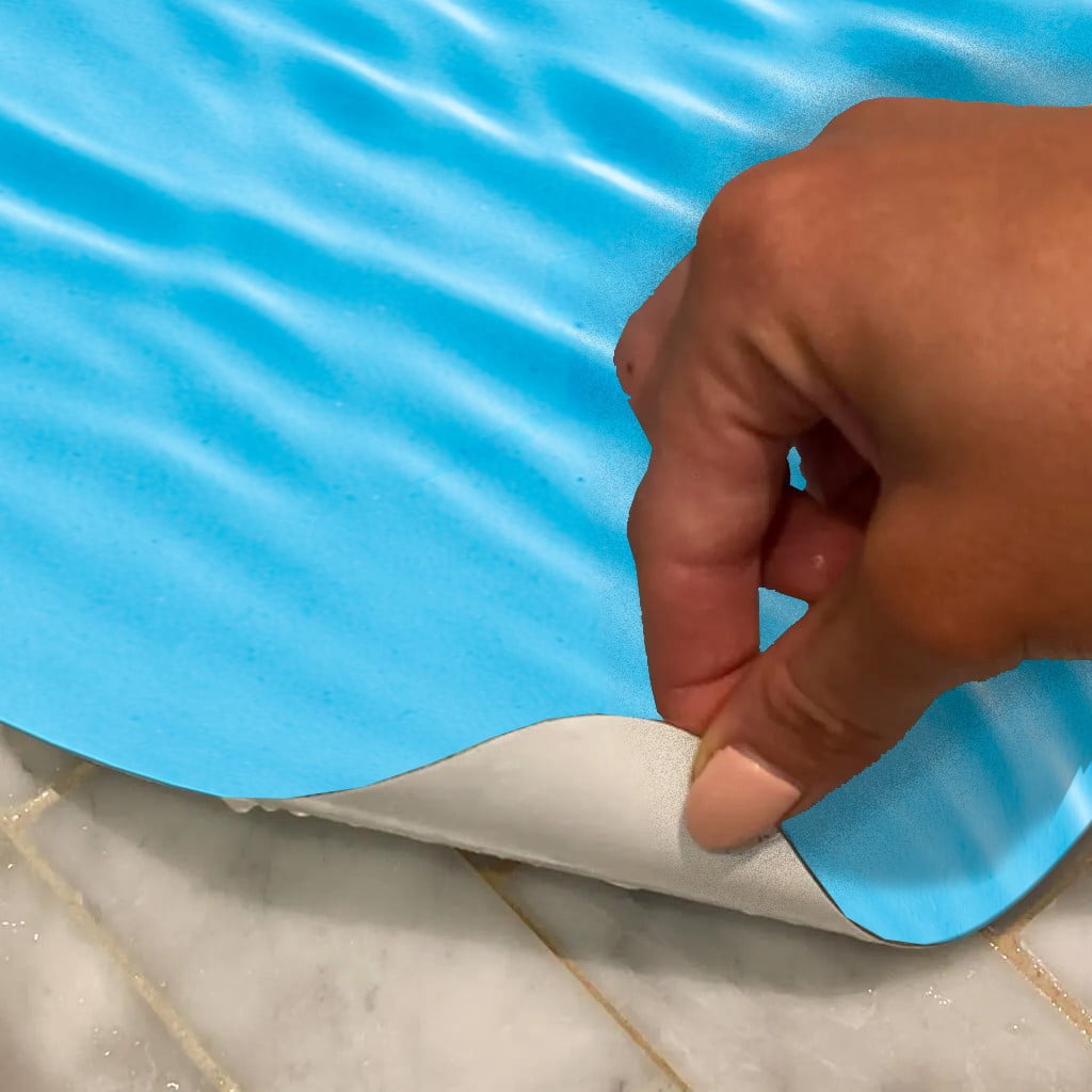 Kahuna Grip™ Non-Slip Bath & Shower Mat - Water Drop (26x32 w/6" Center Drain Hole)