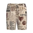 thumbnail image 4 of Gaeub Abstract Coffee Pattern With Letters Printed Men's Short Pajama Pants, Lightweight Lounge & Sleep Bottoms Keep You Cool - 4X-Large, 4 of 9