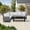 Beige, variant on PARKWELL 3 Piece Wicker Outdoor Patio Sectional Dining Set,All Weather Hand-Woven Conversation Sofa Couch Set with Dining Table for 6 Person,Navy