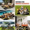 thumbnail image 4 of Yellow Geometric Outdoor Rug for Patio/Deck/Porch, Non-Slip Large Area Rug 6 x 9 Ft, Modern Abstract Simple Lines Black Indoor Outdoor Rugs Washable Area Rugs, Reversible Camping Rug Carpet Runner, 4 of 8