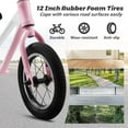 thumbnail image 3 of Kids Balance Bike, Magnesium Lightweight Frame Toddler Bike, No Pedal Kids Bike with 12" Rubber Tires, Gift for Girls Boys 2 3 4 5 Years Old., 3 of 8