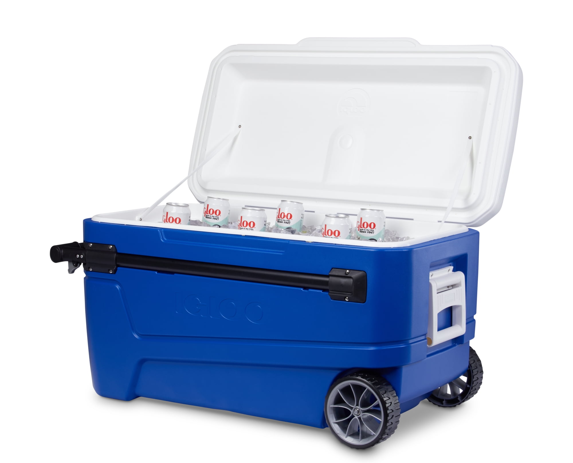 Buy Igloo 110 qt. Glide Ice Chest Cooler with Wheels, Blue Online at