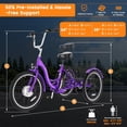 thumbnail image 2 of MOONCOOL 24"/26" Adult Electric Tricycle W/ Cover & Assembly Tools, Peak 700W 36V 10.4AH, 7 Speeds Step Through Electric Trike Motorized Three Wheel Electric Bikes w/ Large Basket for Women Men, 2 of 10