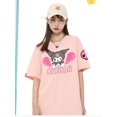 thumbnail image 2 of Camiseta de manga corta de colaboración conjunta de Sanliou Kuromi, holgada, estilo informal de verano para niñas, dibujos animados de moda, periféricos de anime, 2 of 5