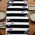 thumbnail image 5 of Table Runners 90 Inches Long Dress Scarves, Pink Flowers Farmhouse Coffee/Dining/Kitchen Table Runner for Living Room, Spring Floral Watercolor Botanical Farmhouse Striped 13x90 Inch, 5 of 9