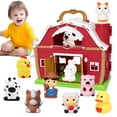 thumbnail image 1 of Marionetas Toy Farm Animal Finger Puppets Big Red Barn para 1 a 3 años, 1 of 7