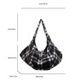 thumbnail image 2 of HUISZJ Canvas Underarm Bag, Adjustable Strap Women Shoulder Bag, Reusable Armpit Bag for Work Travel Outdoor (Black), 2 of 8