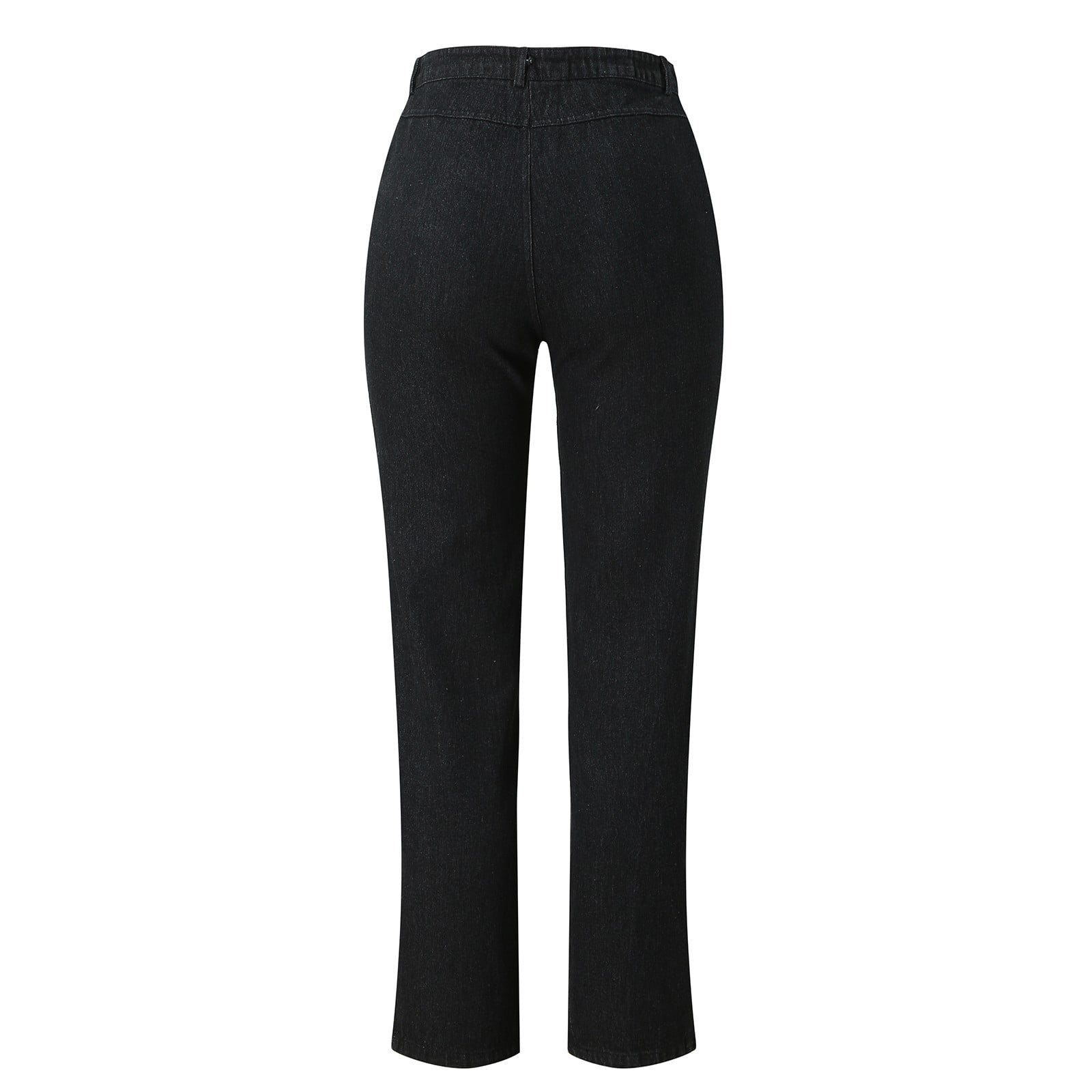 zttd women's high waist denim trousers loose solid color zttd women's high waist denim trousers loose solid color