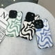 thumbnail image 4 of Funda para iPhone 13 Pro Max, de piel sintética suave de TPU y con un bonito diseño ondulado para mujeres y niñas, fina, protectora, a prueba de golpes, compatible con iPhone (azul, iPhone 13 Pro, 4 of 8
