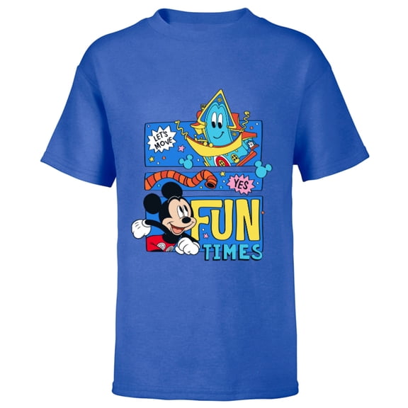 Disney Mickey Mouse Funhouse Fun Times Standard - Short Sleeve T-Shirt for Kids – Customized-Royal