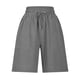 thumbnail image 4 of Pantalones Elásticos de la Cintura para las Mujeres de la Moda de Verano Sólido Medio Pantalones Cortos, Poliéster Casual, 4 of 7