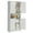 White | Exterior Shelf, variant on MAROUTE Modern Tall Freestanding Pantry Cabinet – 70" x 30" x 14", 4 Doors, Adjustable Shelves, Gray