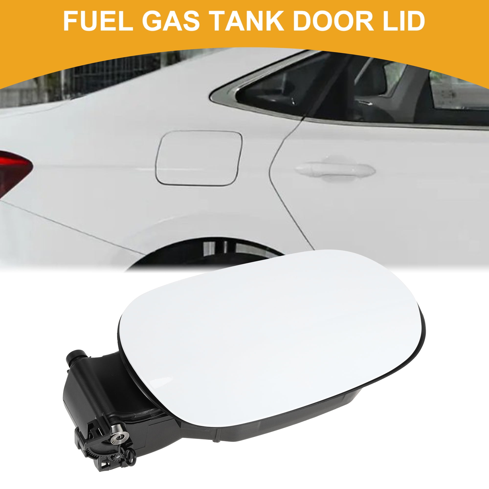 Unique Bargains Fuel Tank Door Cap for Mercedes-benz W205 2014-2021 Filler Cover White