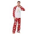 thumbnail image 3 of REORIAFEE Christmas Pjs for Family 2 Piece Big and Tall Loungewear Long Sleeve Top Pant Plaid Soft Pajama Sleepwear Red M-3XL, 3 of 7