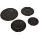 thumbnail image 1 of Universal Cooker Hob Gas Burner Cap 4 Piece Set 55mm 75mm 100mm, 1 of 4