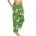 thumbnail image 2 of Fotbe Cows With Calfs Green Women's Pajama Pants,Sleepwear Pants,Pj Bottoms Drawstring And Pockets-X-Large, 2 of 9