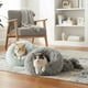 thumbnail image 1 of Cama para gatos, alfombra para mascotas, saco de dormir semicerrado para perros pequeños y gatos pequeños | Tela de poliéster cálida y acogedora | Cama para mascotas otoño-invierno | Lavable 55x50cm, 1 of 6
