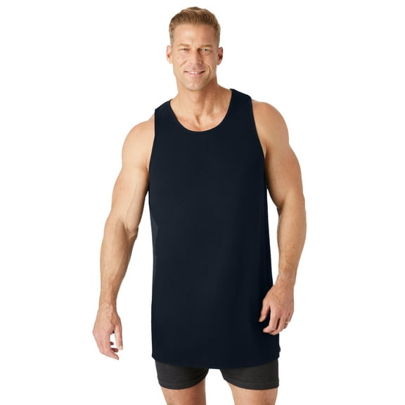 KingSize Men's Big & Tall Longer Length Ribbed Cotton Tank