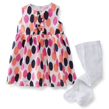 baby dress and tights set