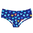 thumbnail image 1 of Gibobby Ropa Interior dama Ropa interior de cintura transpirable sin con estampado de corazón para el día de San Valentín para mujer (estilo 4)(Azul, M), 1 of 4