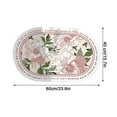 thumbnail image 2 of Hgallory Floral Non-Slip Bath Mat for Bathroom Toilet, Household Water Absorbing Floor Mats for Entrance Bedroom, Flower Pattern Home Decor Rubber Quick Dry Door Mat, 16"x24", 1 Pack, D, Oval, 2 of 5